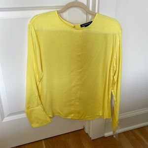 Something Navy Woven Top Blouse Nordstrom Exclusive